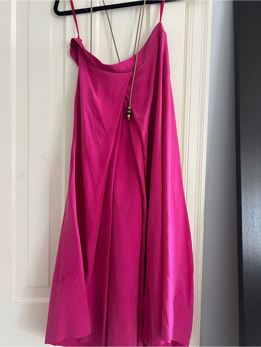 Diane Von Furstenberg Hot Pink Midi Dress - Picture 3 of 4